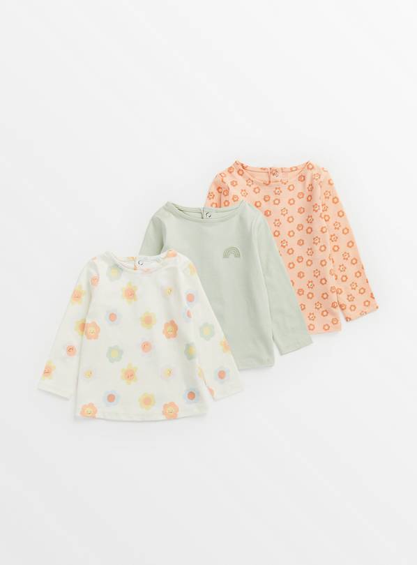 Pastel Long Sleeve Tops 3 Pack 18-24 months